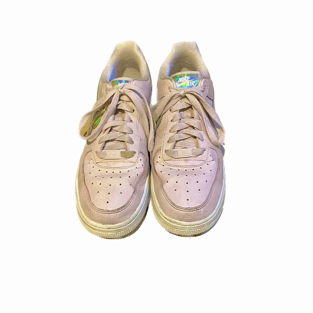 Nike Women's Sneakers - Pink with Iridescent Swoosh - Picture 5 of 8